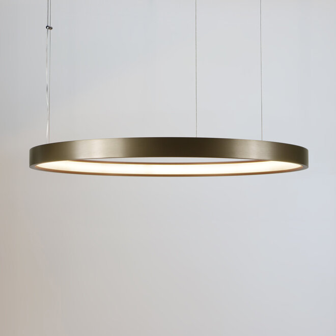 HALO LED suspended ring light - Brushed gold