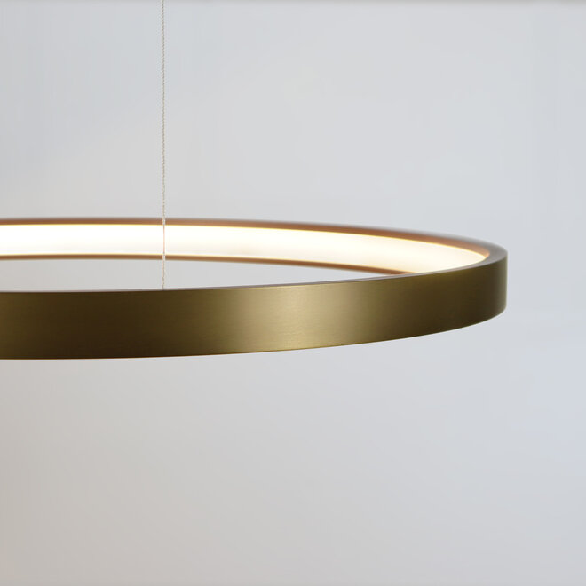 HALO LED suspended ring light - Brushed gold