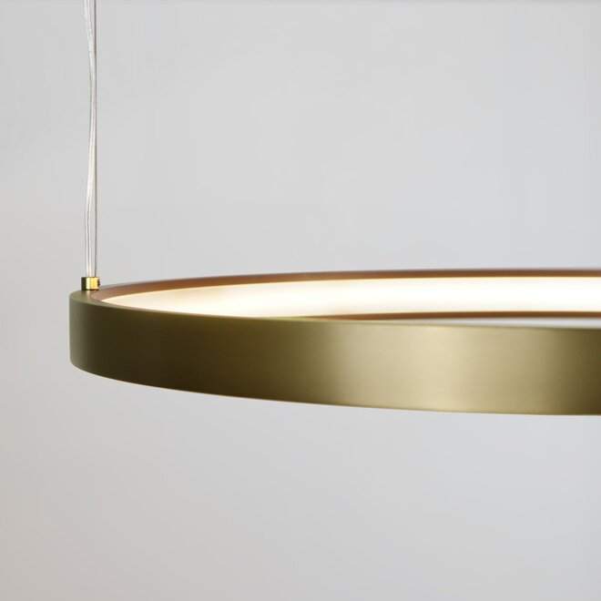 HALO LED suspended ring light - Brushed gold