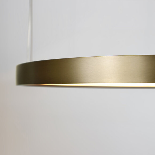 HALO LED suspended ring light - Brushed gold