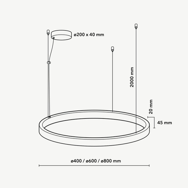 HALO Up-Down Slim LED ring hanglamp - Geborsteld goud