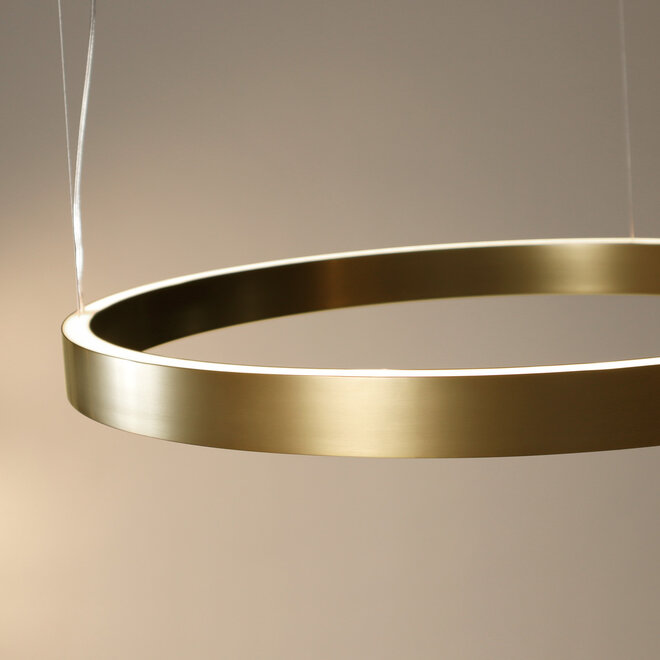 HALO Up-Down Slim LED ring hanglamp - Geborsteld goud