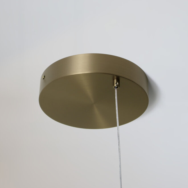 HALO Up-Down Slim LED suspended ring light - Brushed gold