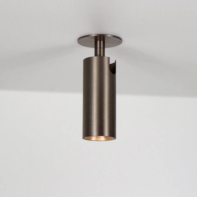 SPOT40 semi recessed adjustable LED spot - Brushed Bronze