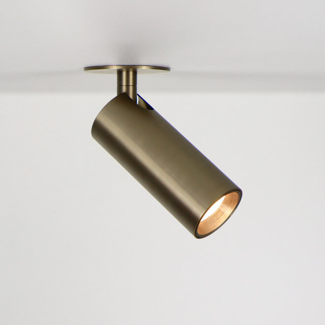 SPOT40 semi recessed adjustable LED spot - Brushed Gold