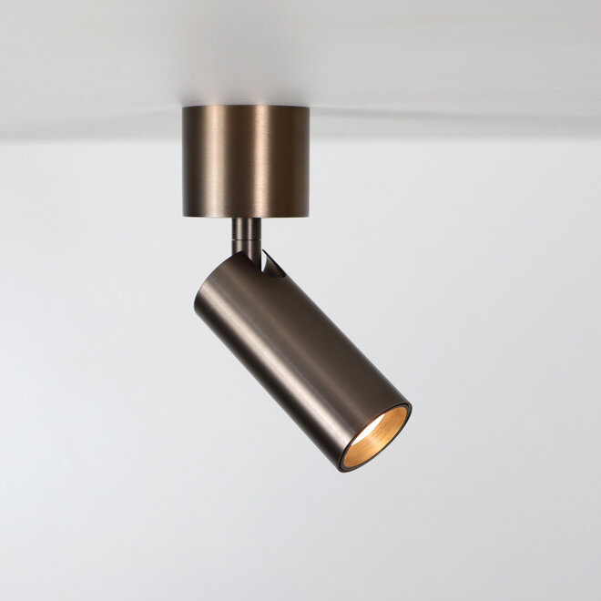 SPOT40 surface mounted adjustable LED spot - Brushed Bronze