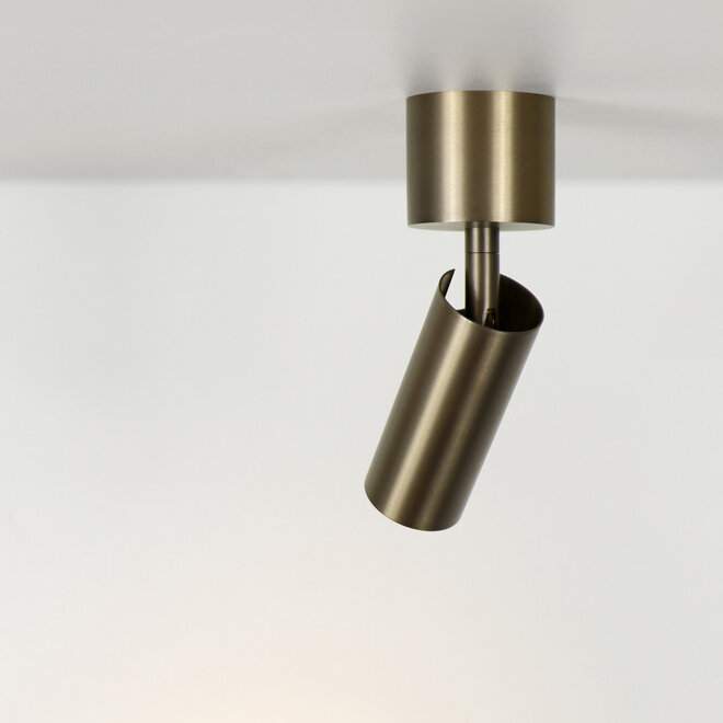 SPOT40 surface mounted adjustable LED spot - Brushed Gold