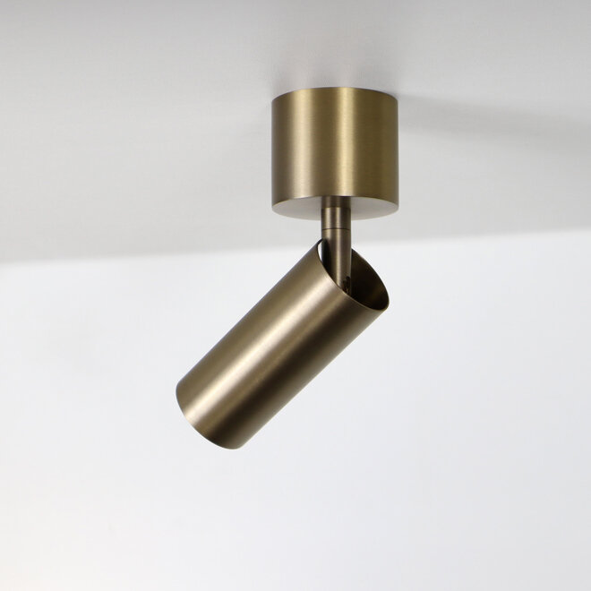 SPOT40 surface mounted adjustable LED spot - Brushed Gold