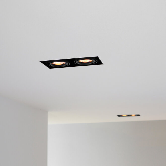 Trimless recessed spot BLEND GU10 black double