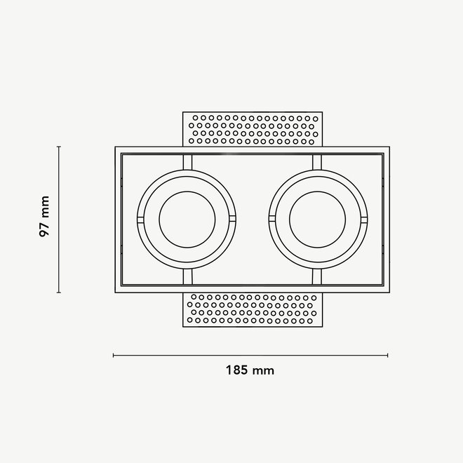 Trimless recessed spot BLEND GU10 white double