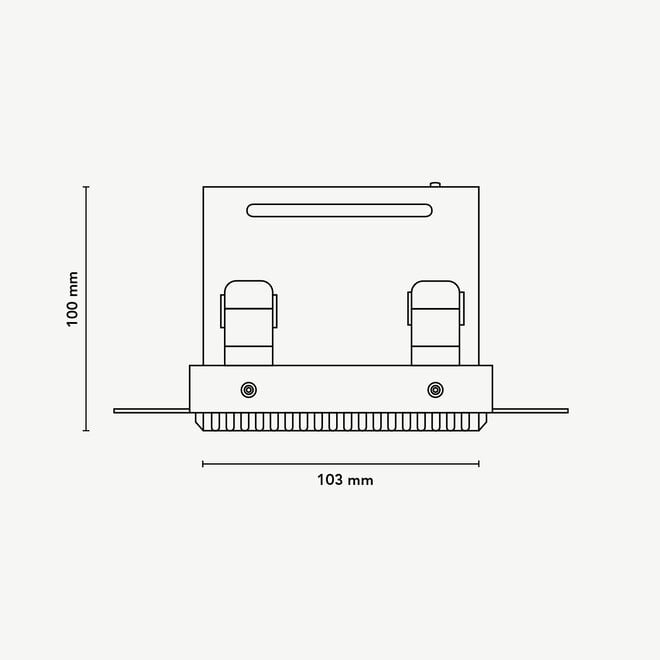 Trimless recessed LED spot BLEND white single