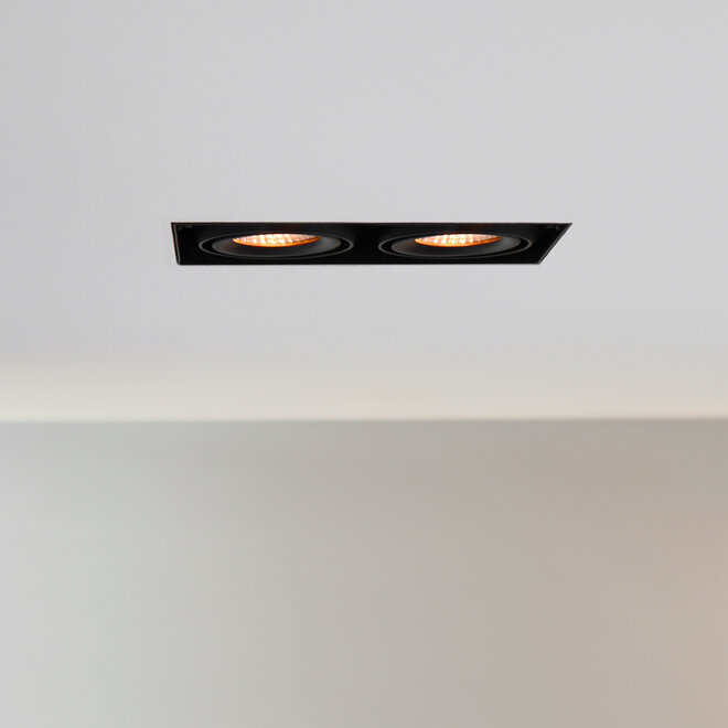 Trimless inbouw LED spot BLEND zwart dubbel