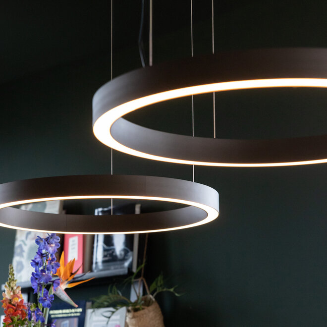 LED ring pendant lamp HALO Up-Down ∅1800 mm - gold