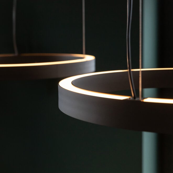 LED ring pendant lamp HALO Up-Down ∅900 mm - champagne