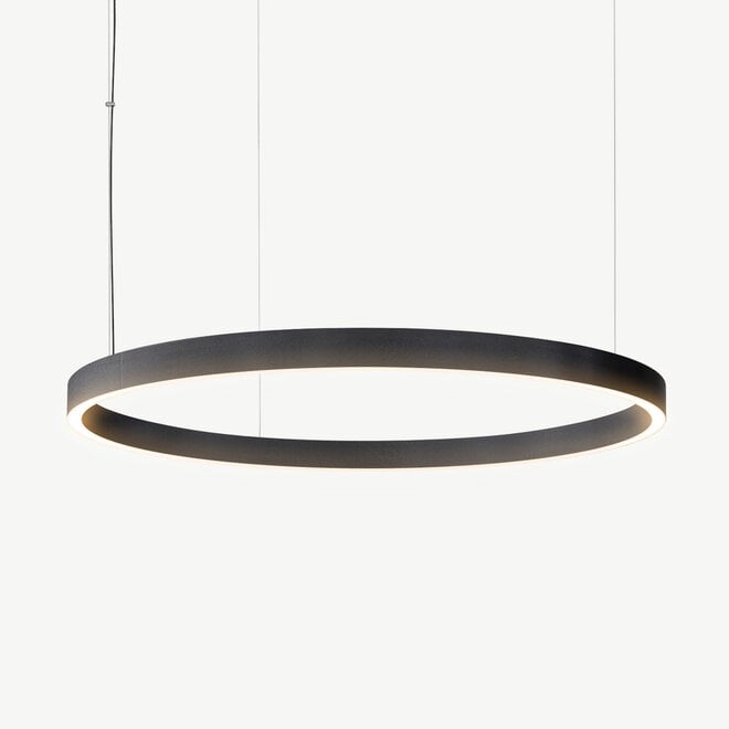 LED ring pendant lamp HALO Up-Down ∅900 mm - black