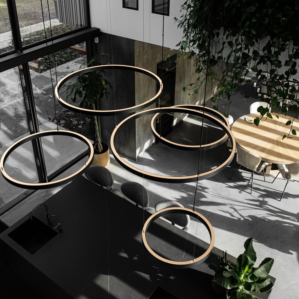 LED ring hanglamp HALO Up-Down ∅900 mm - Zwart