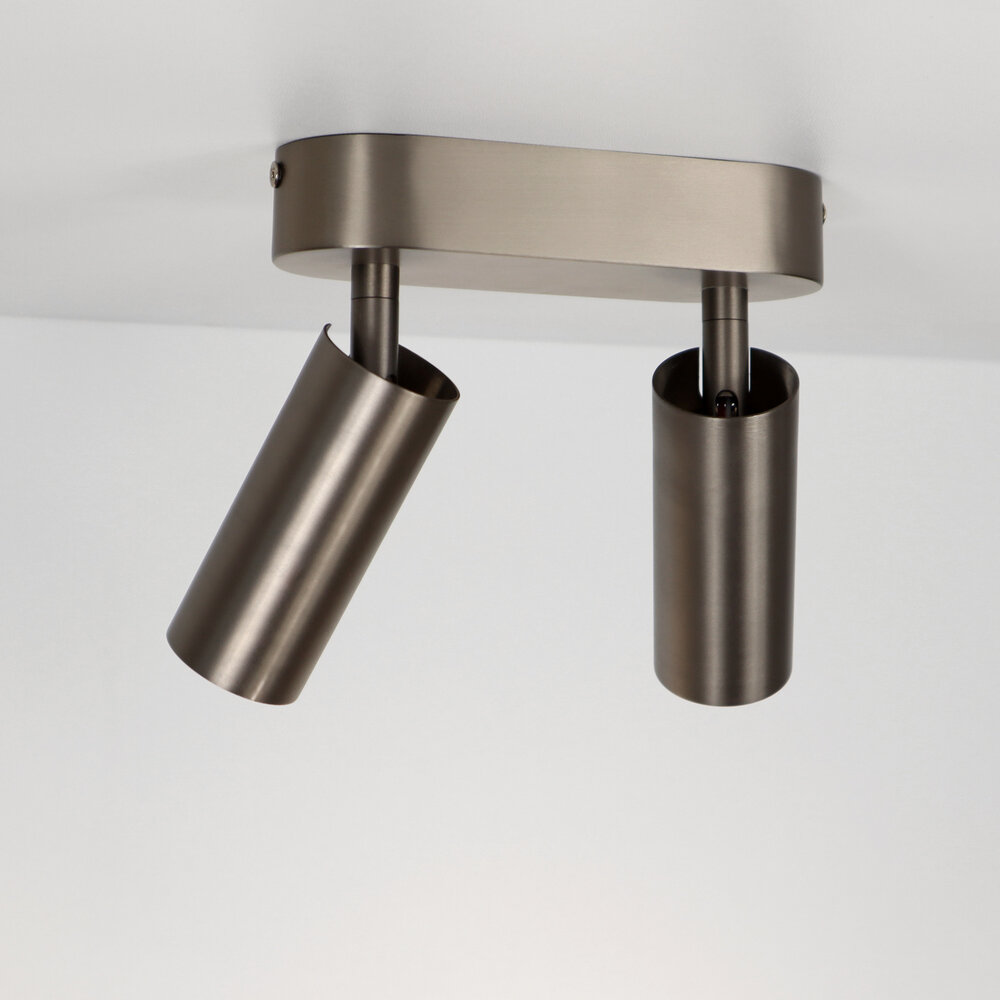 SPOT40 verstelbare opbouw LED spot Dubbel - Geborsteld Champagne