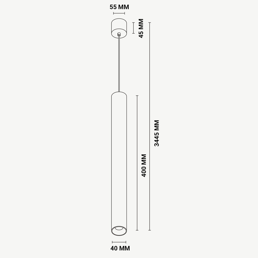 SPOT40 LED hanglamp 400 - Geborsteld Brons