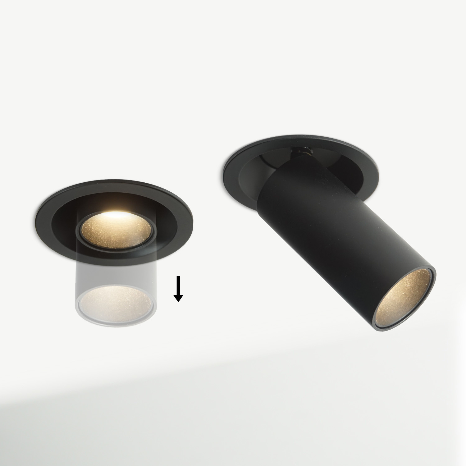 kalf | LED onderbouwlampen zilver 5W - zeer vlakke keukenlamp met touch-dimfunctie inbouwspot inbouwspot, keuze: 2er set warmwit