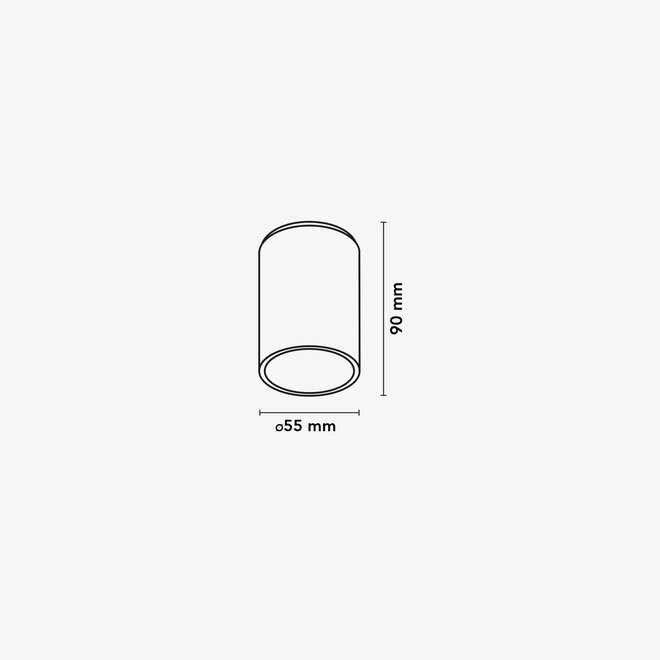 Opbouw downlight TUUB 90 - zwart