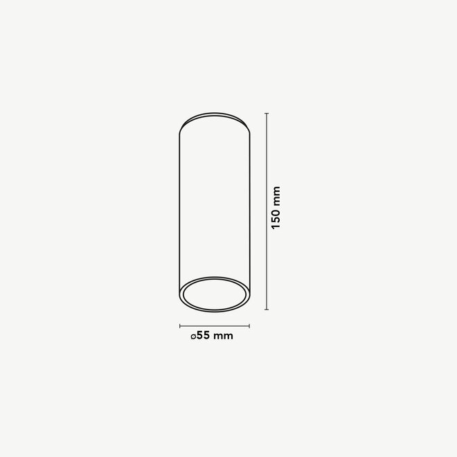 Opbouw downlight TUUB 150 - champagne