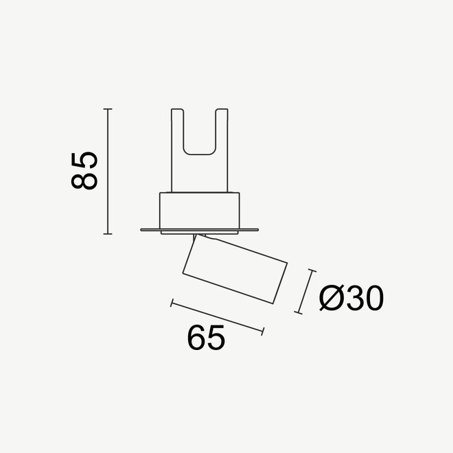 Retractable recessed trimless LED spot PEEK - black