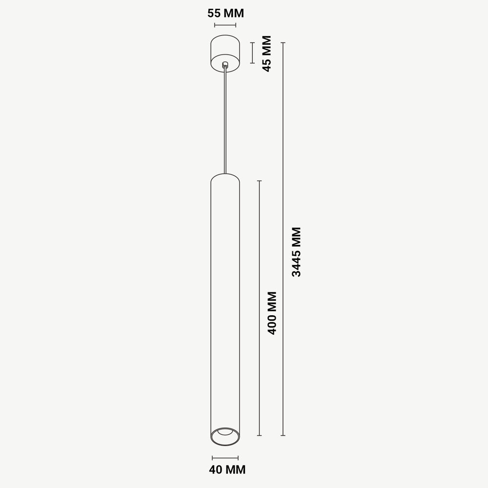 SPOT40 LED hanglamp 400 - Zwart
