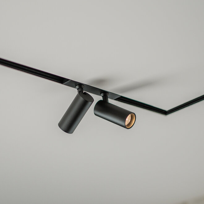 CLIXX magnetic track light system - recessed (rimless) profile - black