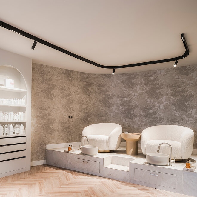 CLIXX SLIM magnetisch rail verlichting systeem - opbouw/pendel 1/4 cirkel Ø 1000