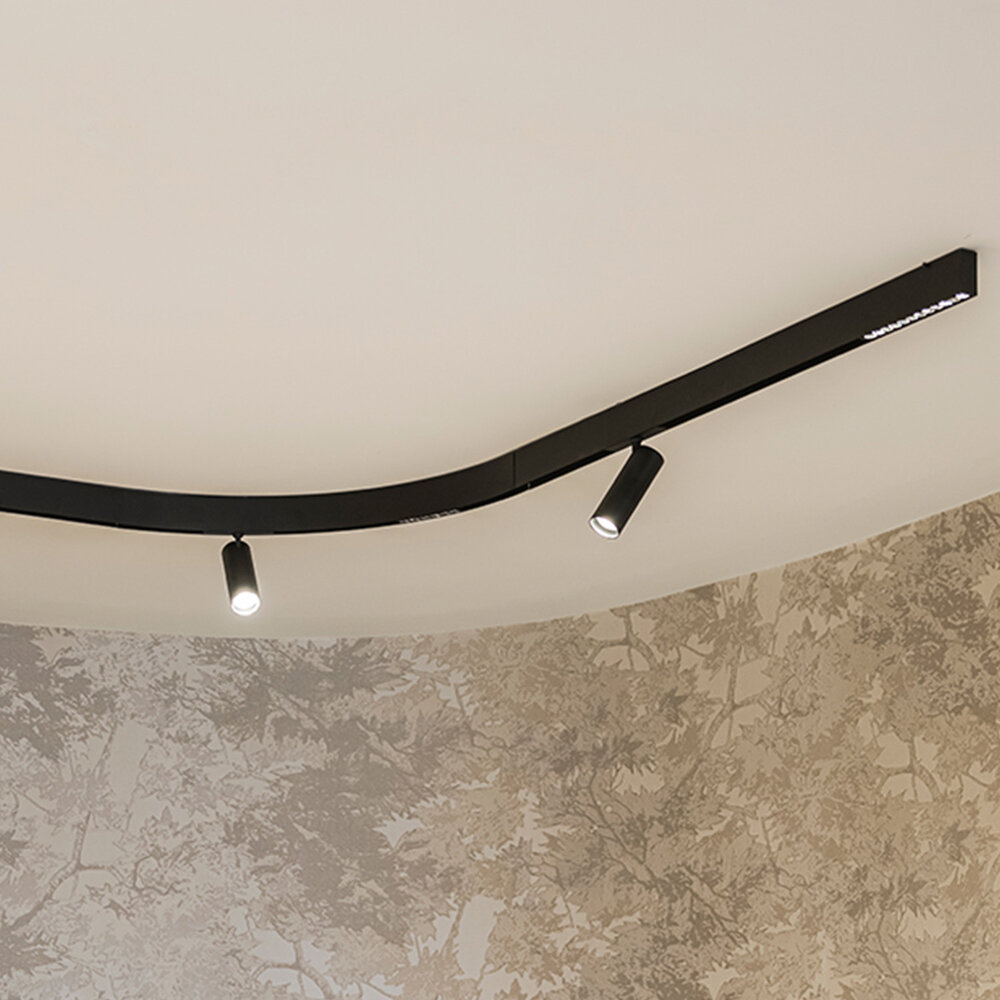 CLIXX SLIM magnetisch rail verlichting systeem - opbouw/pendel 1/4 cirkel Ø 600