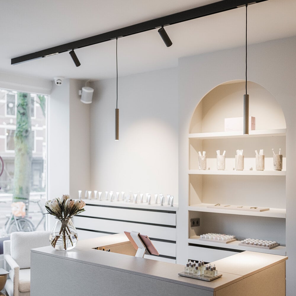 CLIXX SLIM magnetisch rail verlichtingssysteem - opbouw profiel - Geborsteld Champagne