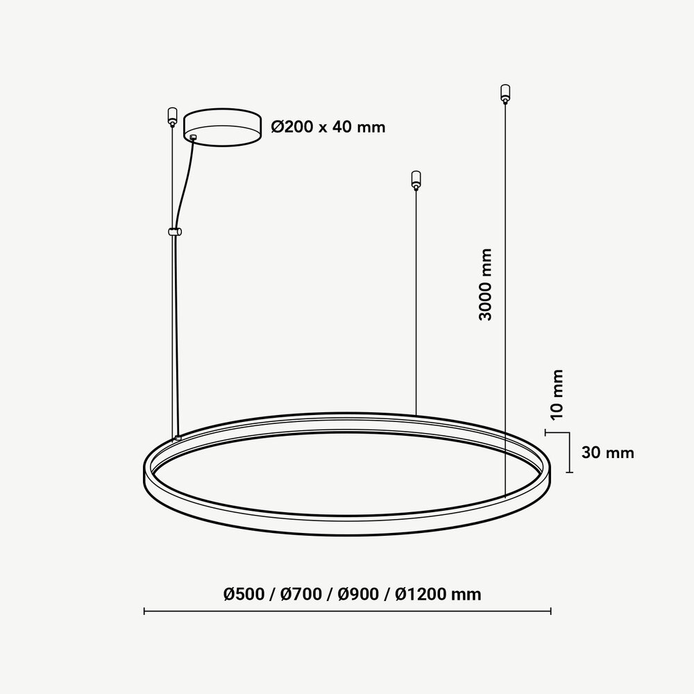 HALO LED ring hanglamp - Wit