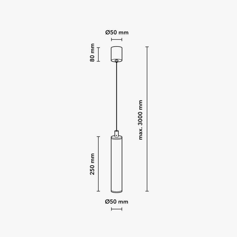 TUBE 250 LED suspended lamp – Alabaster natural stone