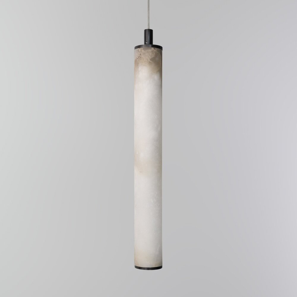 TUBE 400 LED hanglamp - Albast natuursteen