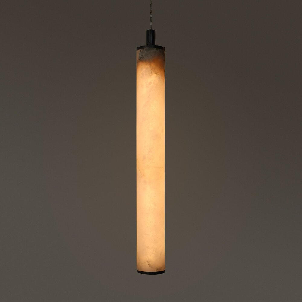 TUBE 400 LED suspended lamp – Alabaster natural stone