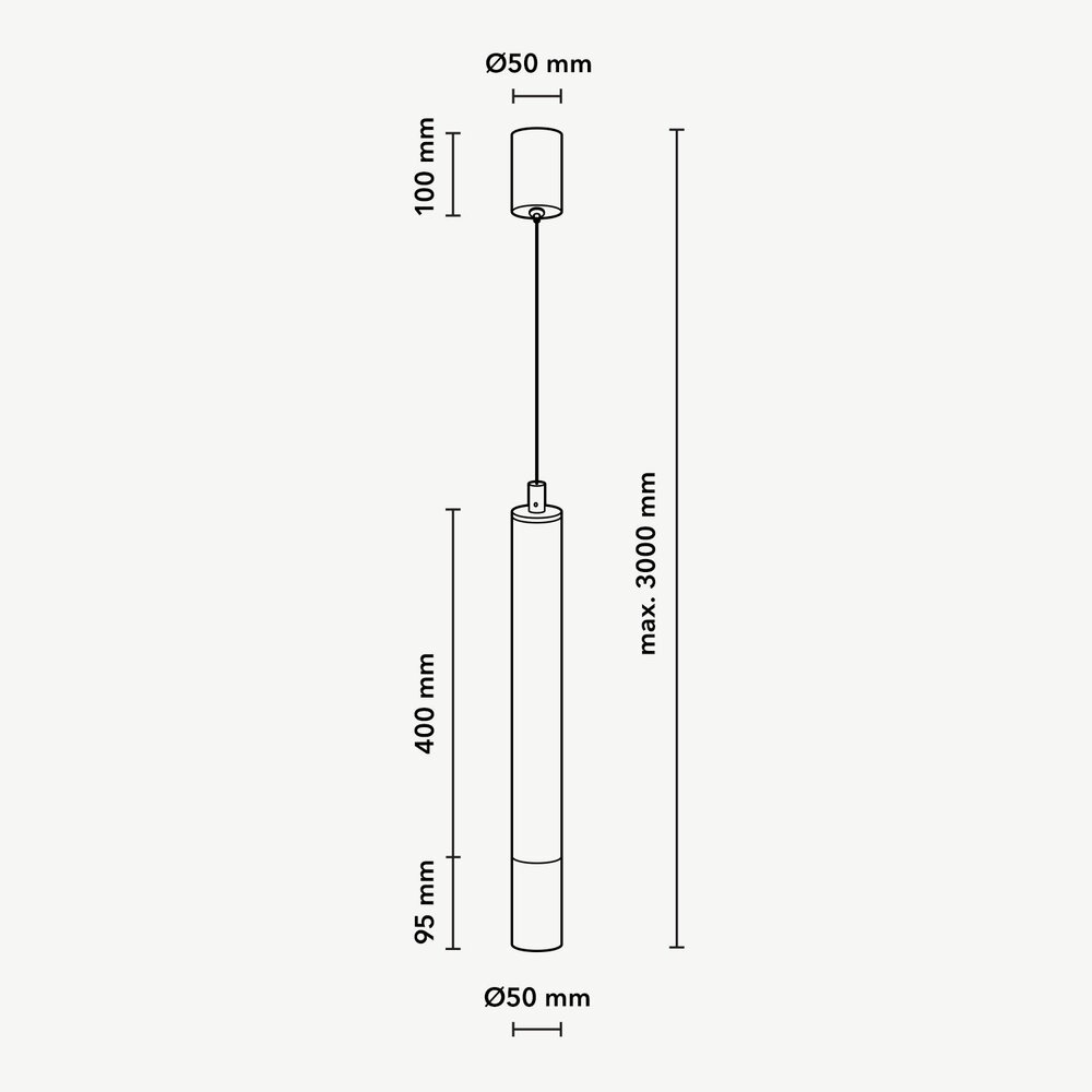 TUBE 400 SPOT LED hanglamp - Albast natuursteen
