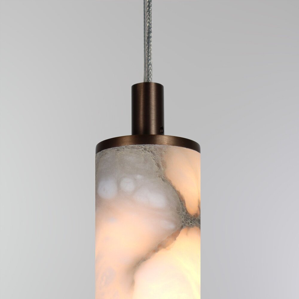 TUBE 400 SPOT LED hanglamp - Albast natuursteen