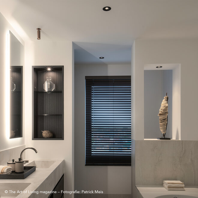 Recessed LED ceiling spot FLEXX tiltable round - gold