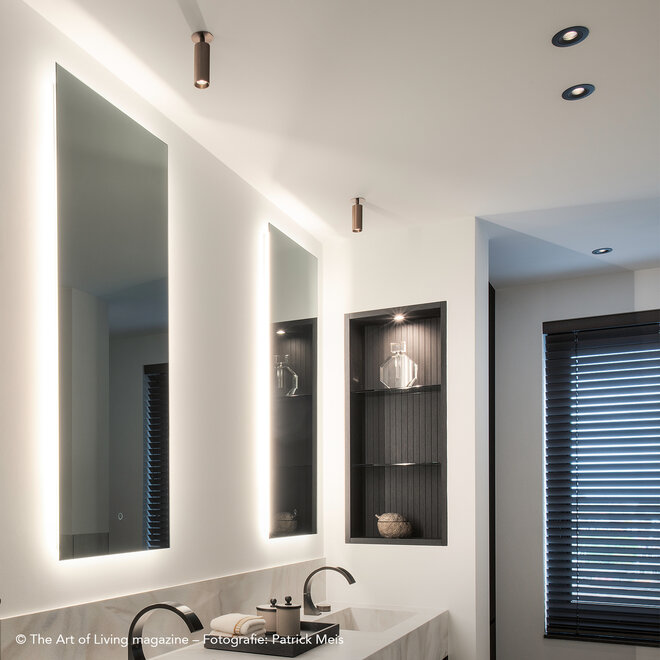 Recessed LED ceiling spot FLEXX tiltable round - gold