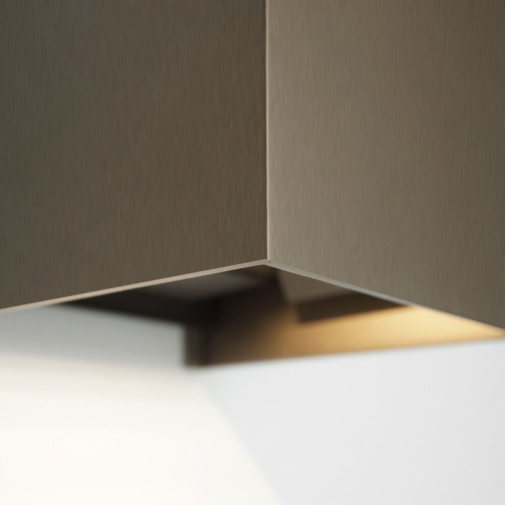 BOXX wandlamp LED - Geborsteld Brons