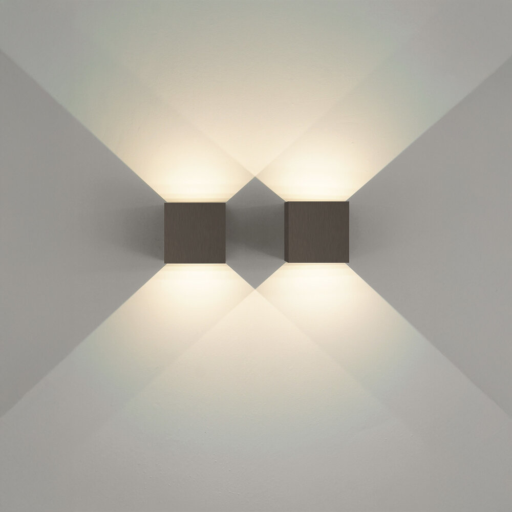 Boxx wall lamp LED - Brushed Bronze