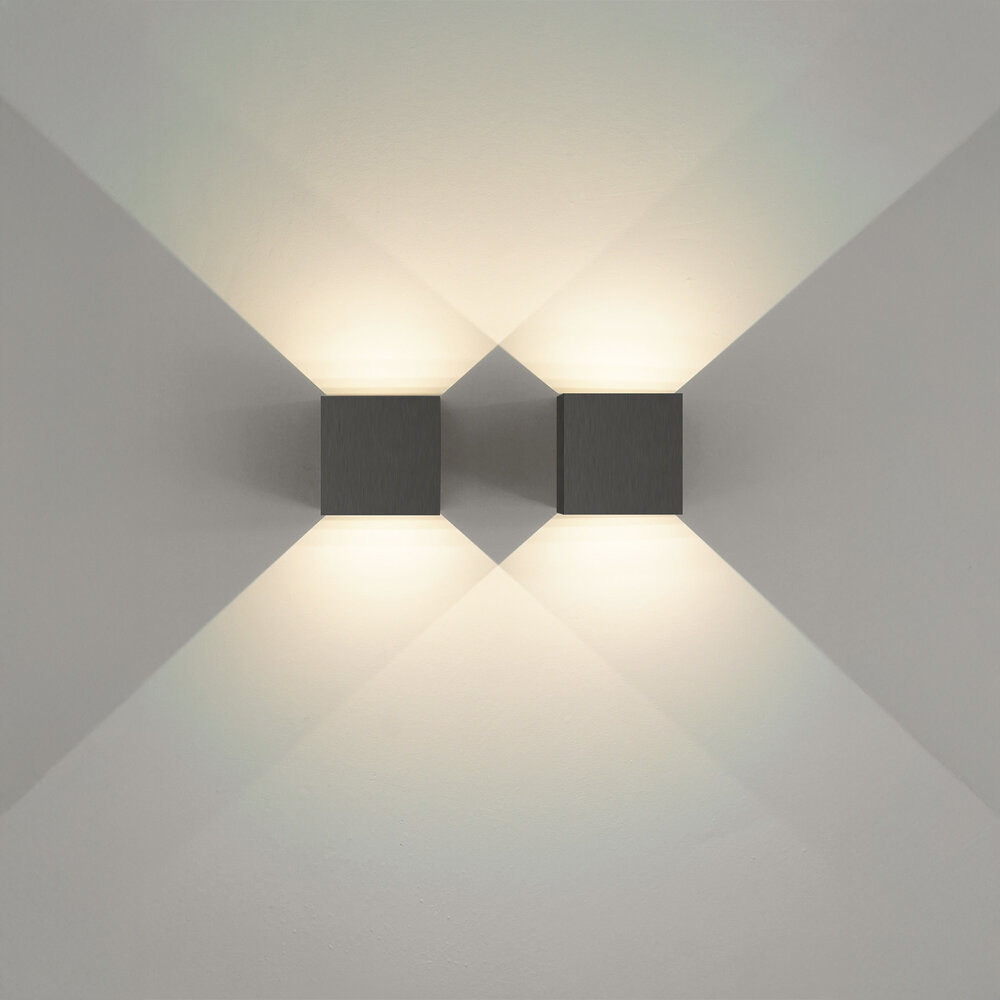 Boxx wall lamp LED - Brushed Black