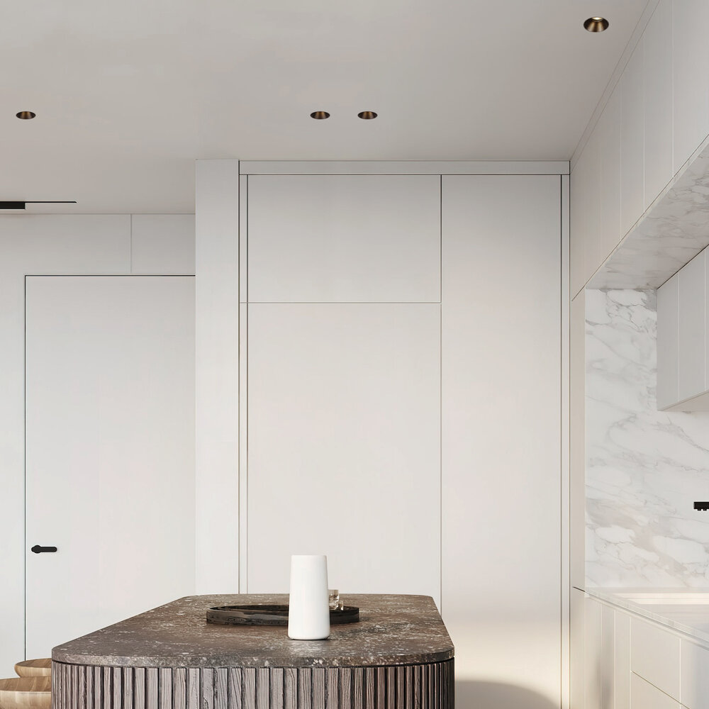 CONE - Deep anti-glare recessed LED spot - Powder coated White