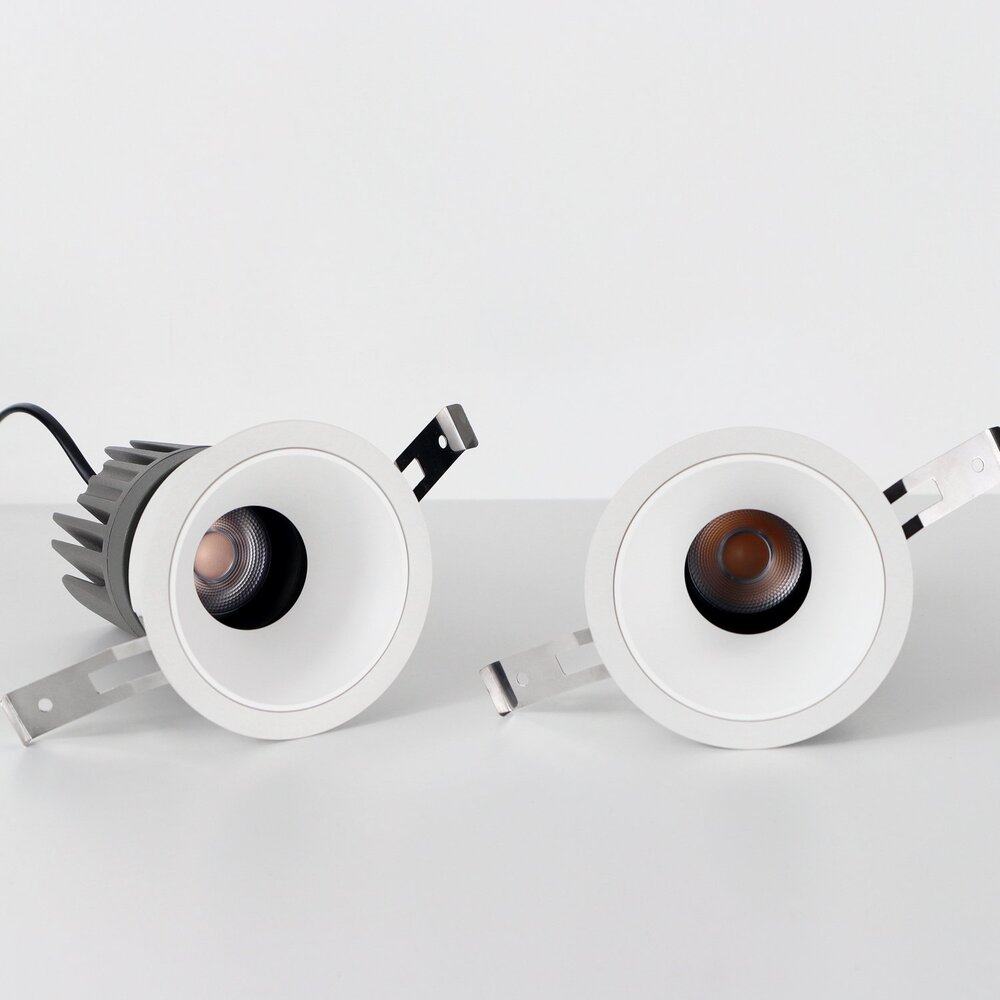 CONE - Deep anti-glare trimless recessed LED spot double – Powder coated White