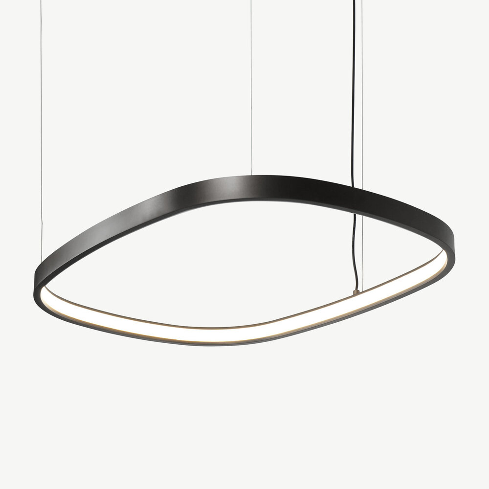 HALO Square LED ring hanglamp - Zwart