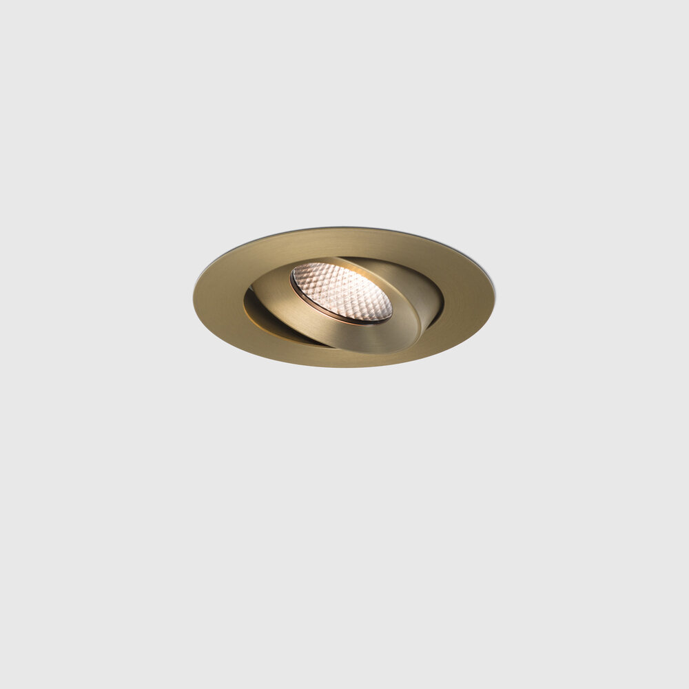 FLEXX Round adjustable recessed spot - Brushed Gold