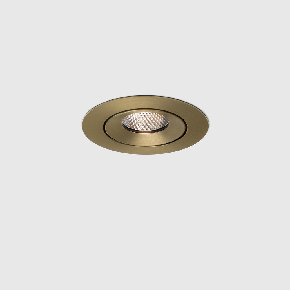 FLEXX Round adjustable recessed spot - Brushed Gold