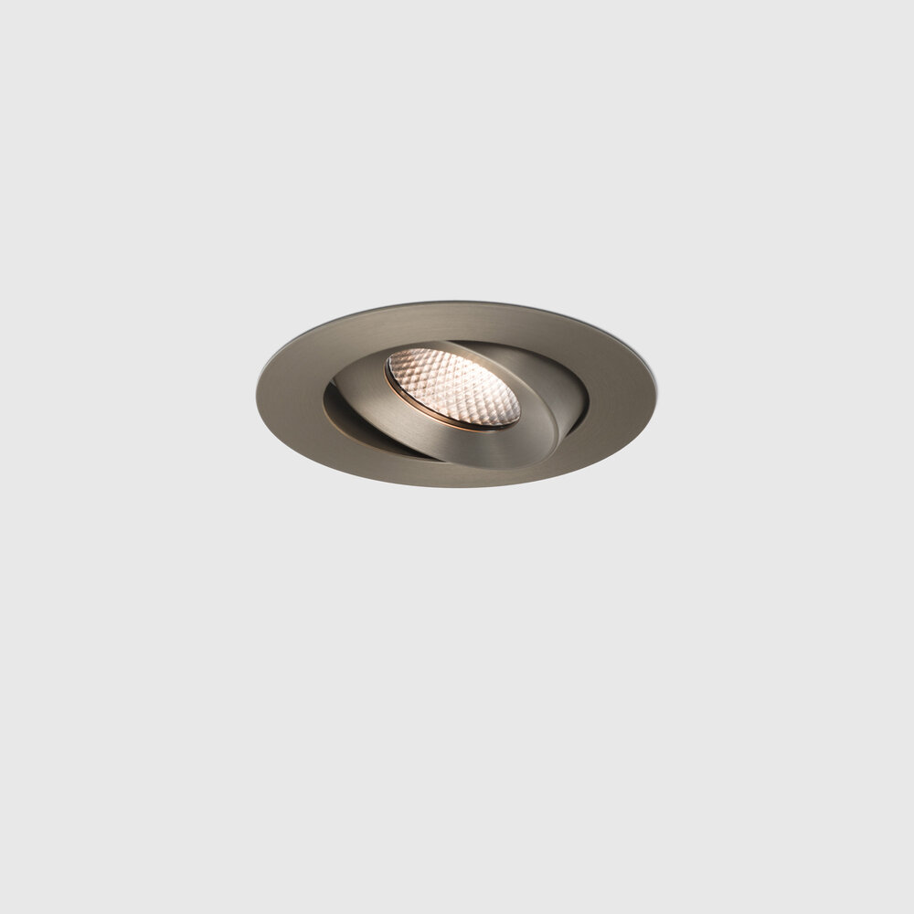 FLEXX Round adjustable recessed spot - Brushed Champagne