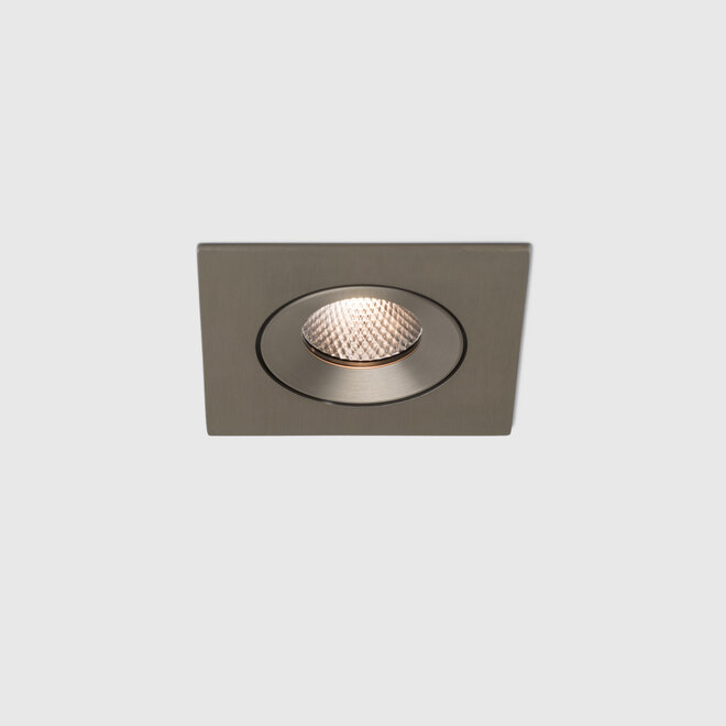 FLEXX Square adjustable recessed spot - Brushed Champagne