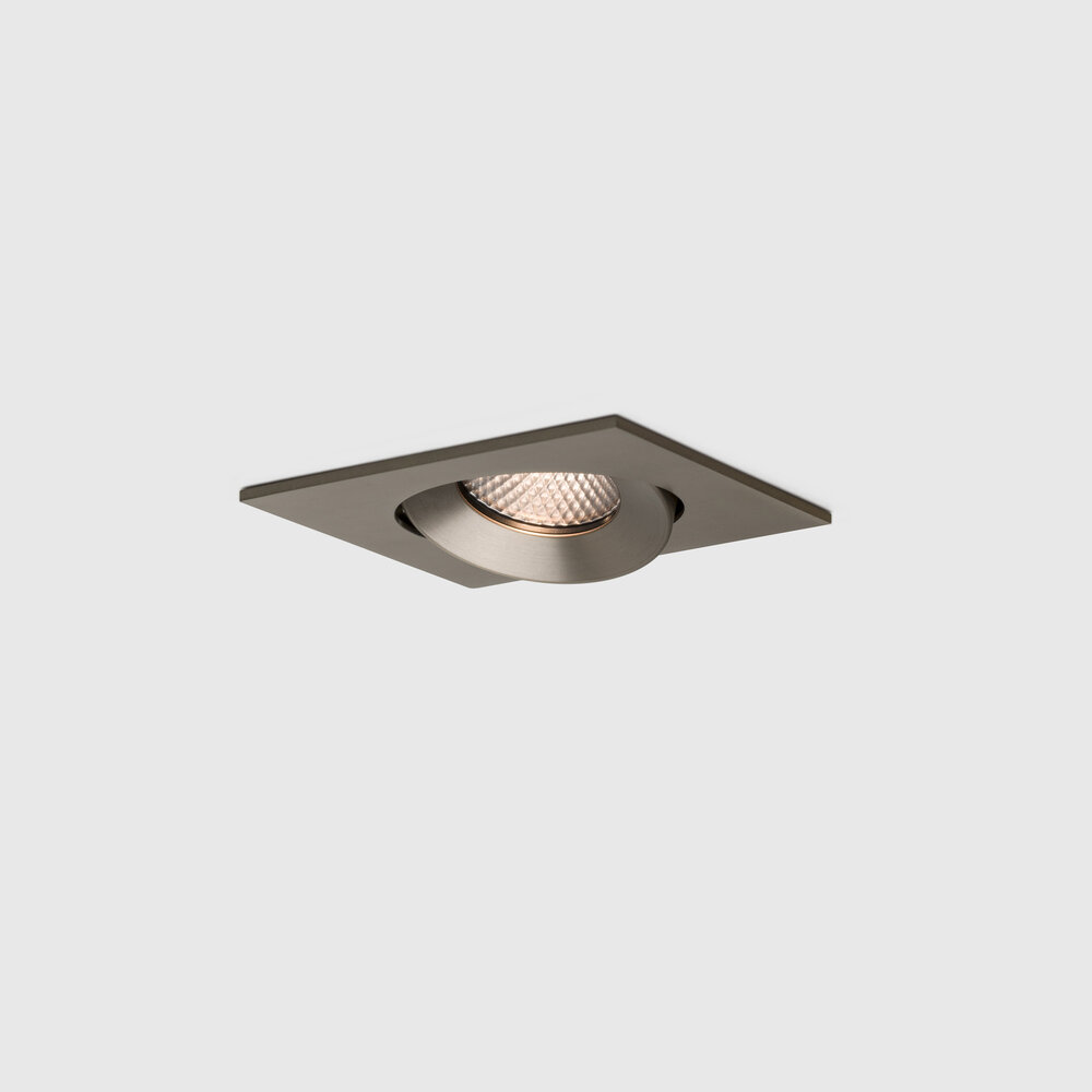 FLEXX Square adjustable recessed spot - Brushed Champagne